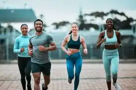 image of man and 3 women doing cardio exercise Melksham to help tone and remove fat from the body.