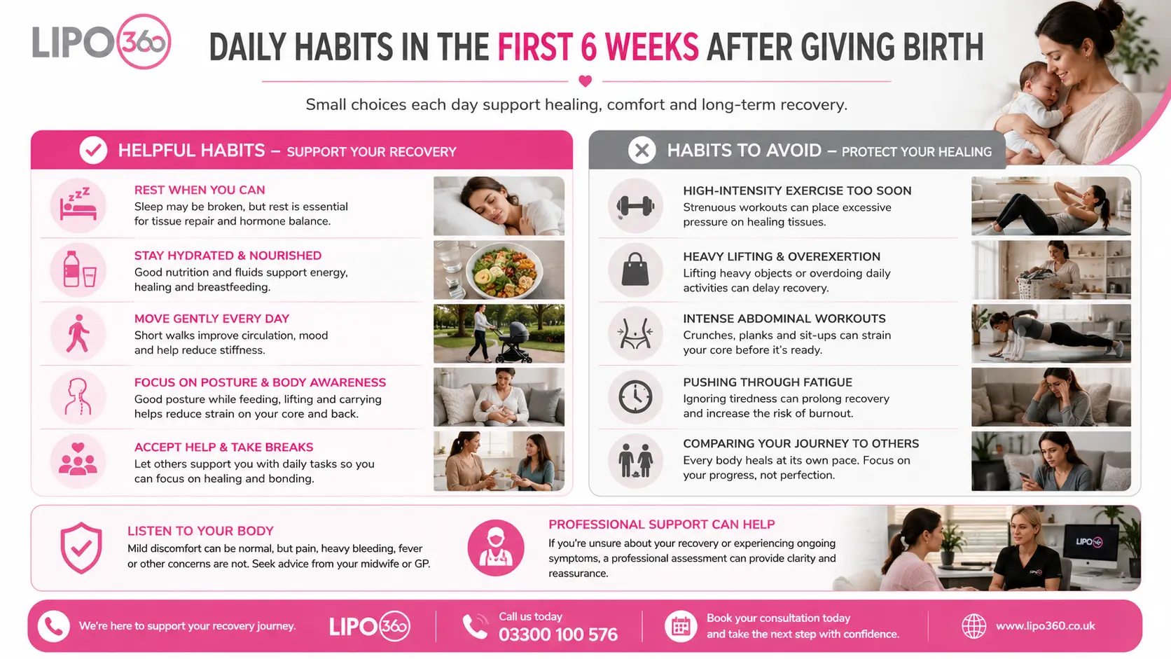 What to Do (and Avoid) in the First 6 Weeks After Giving Birth To Avoid Diastasis Recti 3 First 6 Weeks After Giving Birth To Avoid Diastasis Recti Melksham : Daily Habits in the First 6 Weeks After Giving Birth